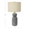 Hello Honey® 26.5" Curvy Gray Stoneware Desk Lamp with Linen Drum Shade